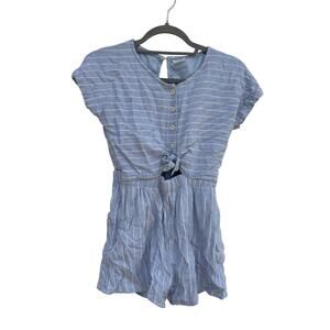 Abercrombie Romper, Blue Pin‎ Stripe, Waist Cut Out, Size Girls 11-12